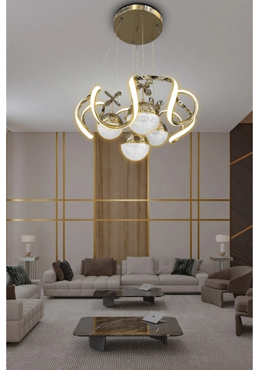 Arya Xl 4 Top Modern Salon - Oturma Odası Avizesi Çok Renkli