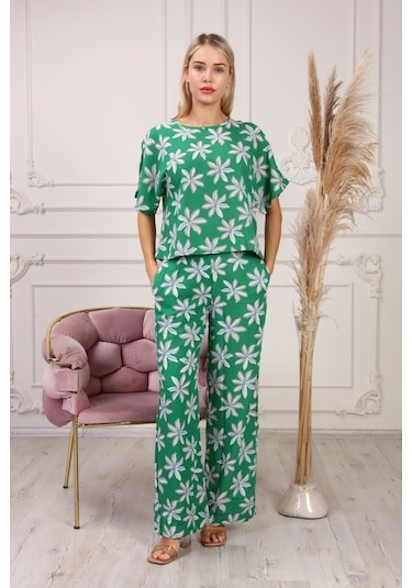 Aymeravm - Çiçek Desenli Kadın 2Li Takım - Msb0320Ga Çok Renkli
