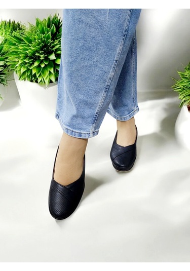 Kadın Günlük Ve Dışarı Kaymaz Taban Babet Ekru