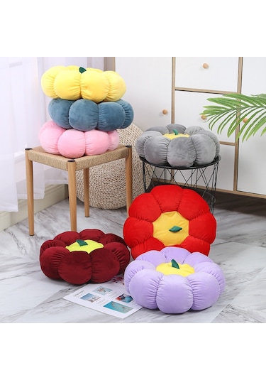 Youmex Mavi Puf Kürdan Yastık - 38 Cm Çaplı Yumuşak Peluş Minder, Ofis/okul/koltuk/car Kullanıma Uygun, Dinlenme Ve Konfor Amacıyla Diğer