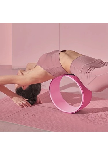 Elmpaly Mor Yoga Tekerleği - Sırt Esnekliğini Artırır, 80 Kg Destek, Menekşe Mor