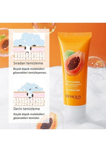 Bioaqua Papaya ve Bitki Özlü Aydınlatıcı Yüz Temizleme Jeli 100 G