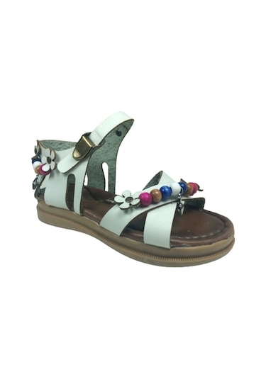 Ortopedikal Grafen Kız Çocuk Sandalet Deritozu Boncuklu Günlük (543632633) Beyaz