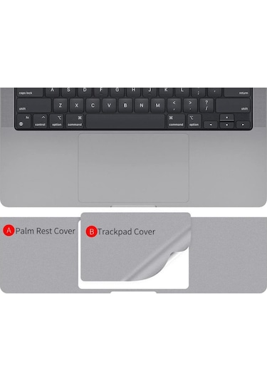 Codegen 14" Apple Uyumlu MacBook Air M1 A2442 Space Gray Trackpad Koruyucu Sticker Etiket
