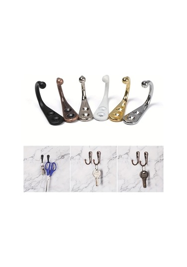 Willowhaven 5 Adet Retro Metal Kanca - Beyaz, Paslanmaz, Yük Taşır Ve Vidalı Montaj Beyaz