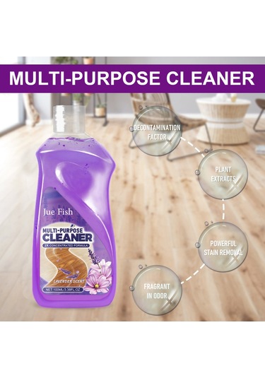 Jue-fish Zemin Temizleyici Güçlü Dekontaminasyon, Kireç Çözücü, Ahşap Zemin Temizleme, Cilalama Ve Parlatma Fayans Temizleyici 100ml