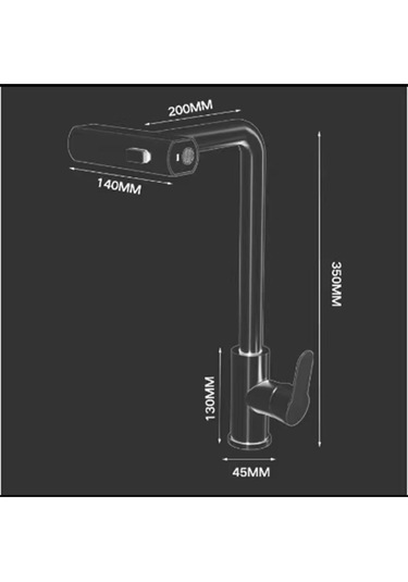 Boheme Fleko 4 Fonksiyonlu Krom Renk Spiralli Evye Bataryası Krom