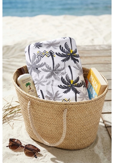 Tropical Breeze Gri Plaj Havlusu 70 X 150 Cm Gri
