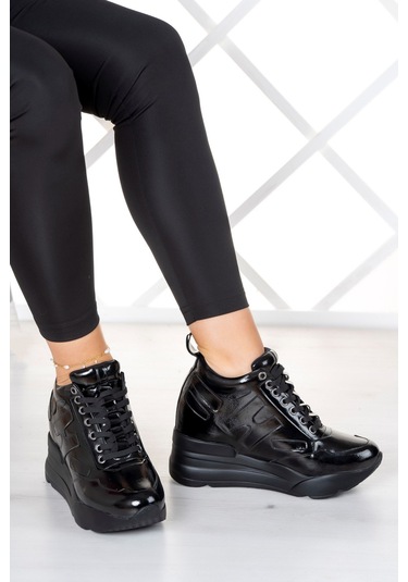 Erkan Saçmacı Maria Siyah Gizli Dolgu Günlük Ayakkabı
