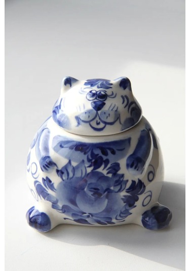 Terehoff Gjel Porselen Tuzluk Kedi 321436561 Mavi