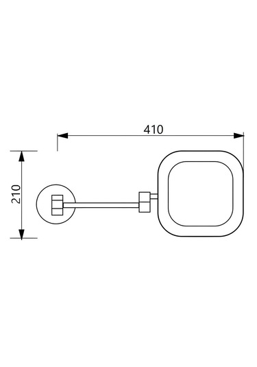 Işıklı Makyaj Aynası Ys-8800 Kare Tabanlı Krom