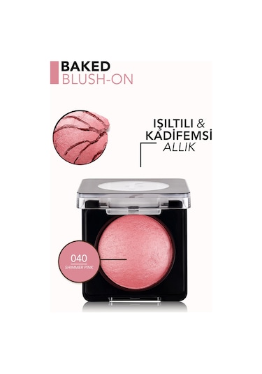 Flormar Işıltılı Fırınlanmış Allık - Baked Blush-On - 040 Shimmer Pink - 8682536051415