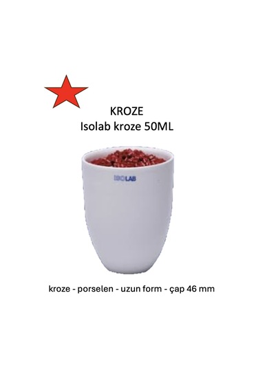 Kroze Isolab Kroze Porselen Uzun Form, Çap 46 Mm - 50 Ml Kroze
