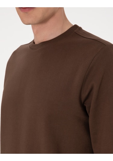 Pierre Cardin Erkek Kahverengi Sweatshirt 50314054-vr029 Kahverengi