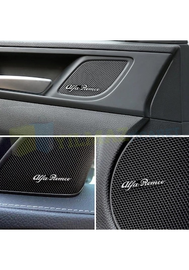 Alfa Romeo Logo Hoparlör Sticker Arma Amblem Metal Yapışkanlı 2Ad