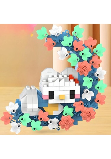 Brıcks Kuromi & Hello Kitty Çiçekli Ay Tasarımlı Dekoratif Yapı B