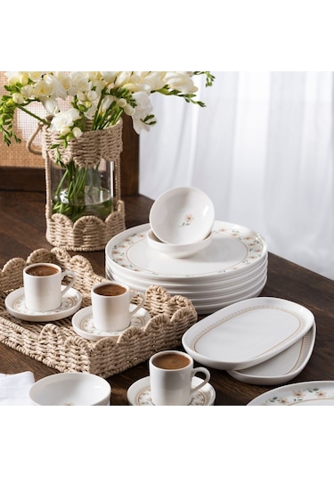 Pierre Cardin Florien Porselen 14 Parça Kahvaltı Takımı Çok Renkli