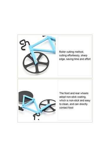 Sones Paslanmaz Çelik Bisiklet Pizza Kesici Bıçak Pasta Kesici Yaratıcı Ocak Rastgele Renk Teslimatı