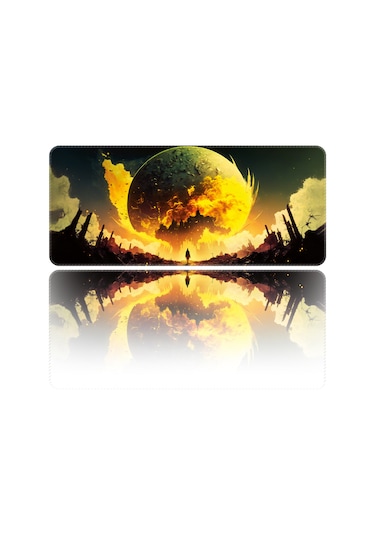 Helixsun Mouse Pad Büyük Boy Gaming Oyuncu XXL 90 x 40 CM Yellow-Moon