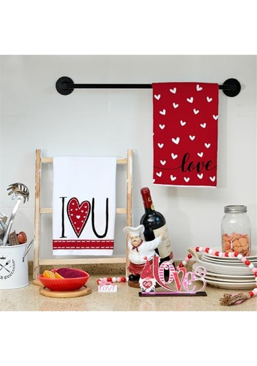 Xiaaokeji Sevgililer Günü Masa Örtüleri, Ev Partileri İçin Mutfak Masa Örtüsü, 8 Adet Diğer