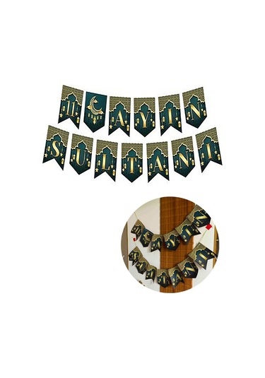 11 Ayın Sultanı Yazılı Zikzak Banner Yazı Süs 2 Metre Hoşgeldin R