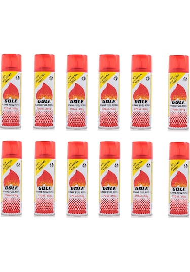 Golf Çakmak Gazı 270 Ml 1x12 12 Adet Çok Renkli