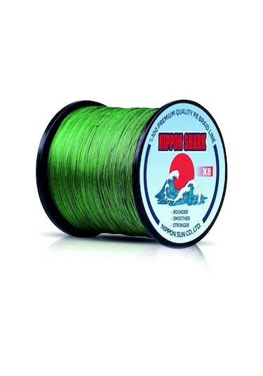 Nippon Shark X8 500 Metre,yeşil,0.20 Mm,ip,örgü,ipek Misina