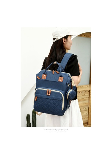 Yy-r Anne Çantası Büyük Kapasiteli Taşınabilir Bebek Çantası Su Geçirmez Emzik Çantası Hafif Omuz Dışarı Çıkma-azur Mavi