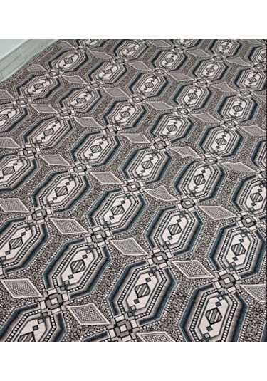 Savan Dokuma Halı Örtüsü 9m² 240 340 Kale Siyah&pudra3 Diğer