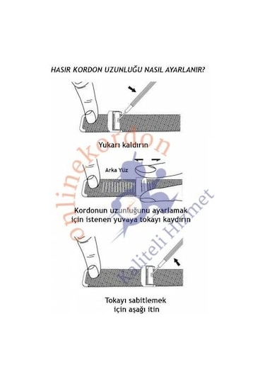 Hasır Örme Metal Renk Kalın Spor Kordon
