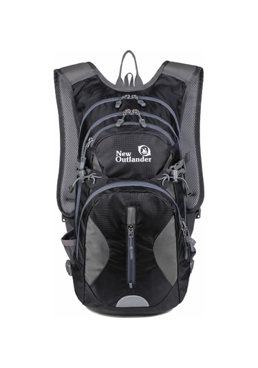 Neevoyu Siyah 20l Dış Mekan Sırt Çantası: Bisiklet, Yürüyüş, Kayak İçin Su Torbaslı, Geniş Kapasiteli Spor Çantası Siyah