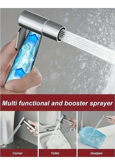 Tongdashop Siyah 59.06 İnç Hortumlu Ayarlanabilir Duş Başlığı - Çift Püskürtme Paslanmaz Çelik