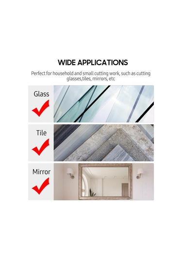 Skycity 6-12mm Cam Ve Seramik Kesici, 6 Tekerlekli Profesyonel Alloy-wood Kesim Aleti