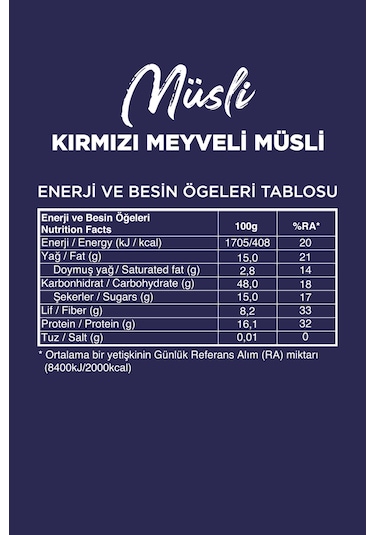 Fellas Glutensiz Müsli - Kırmızı Meyveli 270g