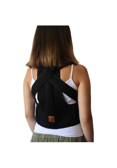 Dik Duruş Korsesi Balenli Unisex Kamburluk Önleyici Korse Koltuk Altı Acıtmayan Tasarım