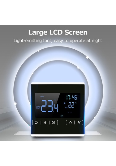 Termostat Mh-1822d-wıfı Ev Zemin Isıtma Lcd Akıllı Otomatik Dijital Ekran 6 Mod Sabit Sıcaklık Termostat Kontrol Tablosu