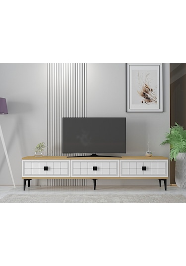 Tsa1801db - Yuka Tv Stand Safirmeşe-beyaz 180cm Safirmeşe-beyaz