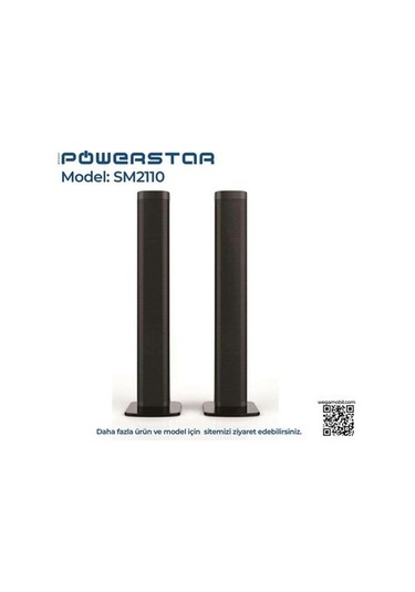 Powerstar Müzik Kutusu Powerstar Sm-2110 Kule 2'li Bluetooth - Usb - Hafıza Kartı