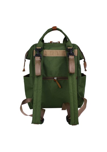 Stylo Monaco Baby Bag Baskılı Anne Bebek Bakım ve Sırt Çantası Haki