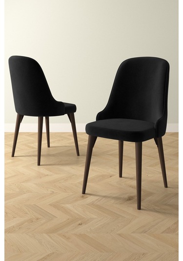 Ikon Meşe Desen 80x132 Mdf Açılabilir Mutfak Masası Takımı 4 Adet Sandalye Siyah