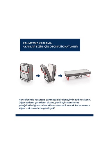 Aksviva İnova Katlanır Metal Tek Kişilik Karyolla