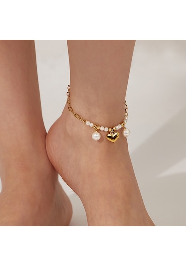 Sones Opk Gz202 Paslanmaz Çelik Aşk İnci Bileklikler Altın