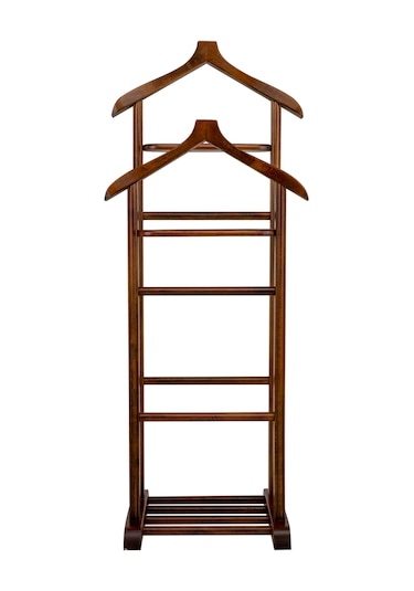 İki Tepeli Dilsiz Uşak Koyu Kahverengi Masif Ahşap Palto Ceket Kahverengi