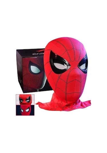 Hareketli Gözlü Örümcek Maskesi, Göz Büyüklüğünde Çene Kontrolü Olan Tam Yüz Maskesi, Çocuklar/yetişkinler İçin Kahraman Cosplay Maskesi