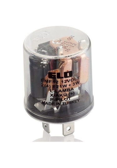 Elo Elektrmekanik Şeffaf Flaşör 12V