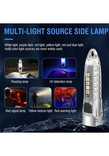 Ulzyvf Yüksek Tip Su Geçirmez Led Fener, 400lm Hk Beyaz, Ipx6 Dayanıklı Beyaz