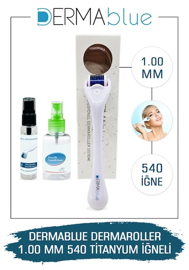 Dermablue 1.00mm Dermaroller 540 Titanyum Iğneli Orijinal Derma R