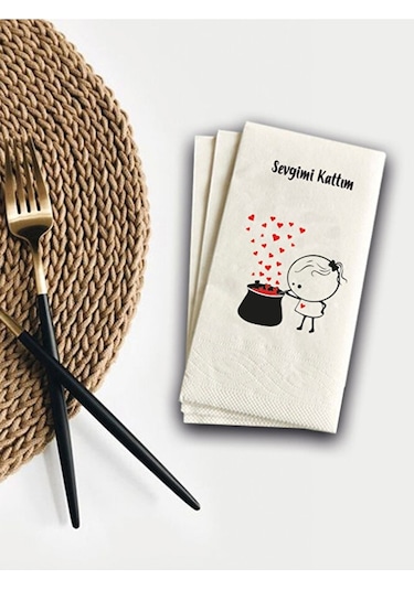 Sevgimi Kattım Sunum Peçetesi 100 Adet