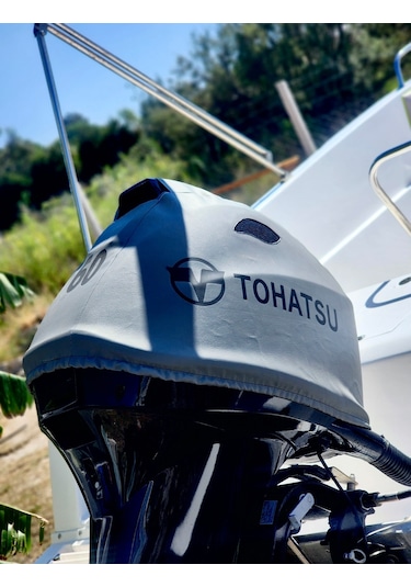 Tekne Motor Kılıfı Dıştan Takma Marin Deri Tohatsu 60 Hp