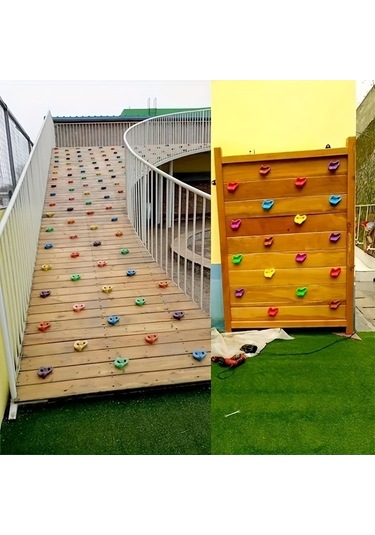 Besthome1 İç/dış Mekanlar İçin 12 Parça Kaya Tırmanışı Aksesuarı, Çok Renkli Çok Renkli